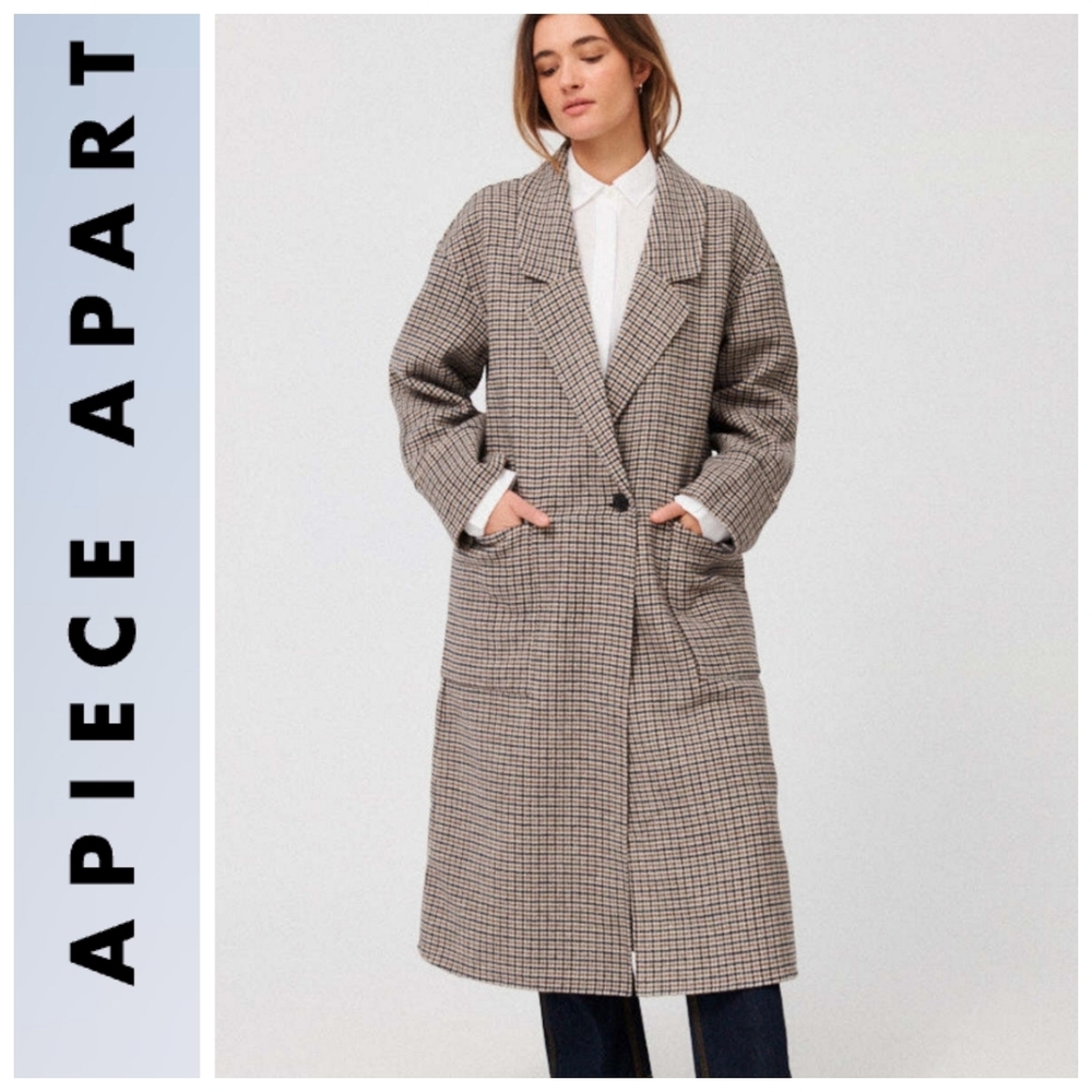 Apiece Apart Vita oversize checked coat